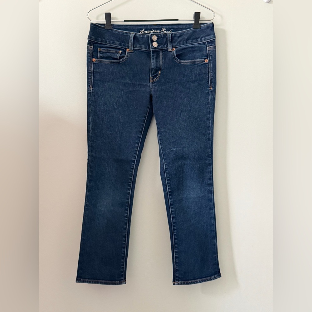 American Eagle Outfitters Dark Blue Straight Leg Jeans